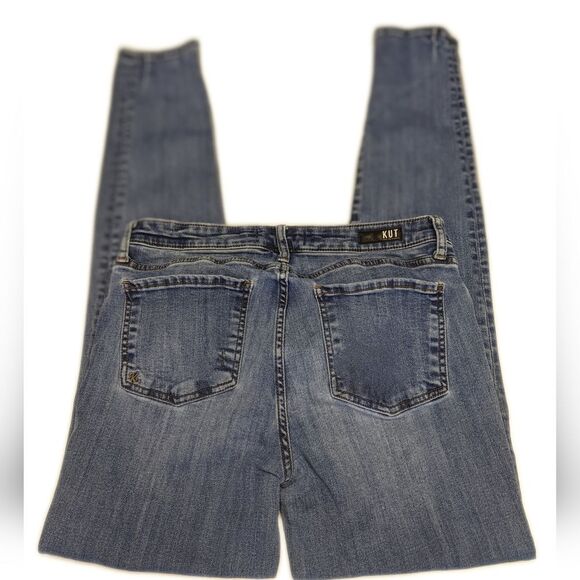 Kut from the Kloth Mia high rise skinny, 90% cotton denim jeans, sz 8 - Picture 3 of 11